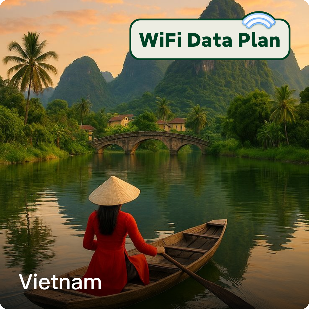 ベトナムWiFiデータプラン – 1日~30日間利用可能、旅行用ポータブルWiFiデータ