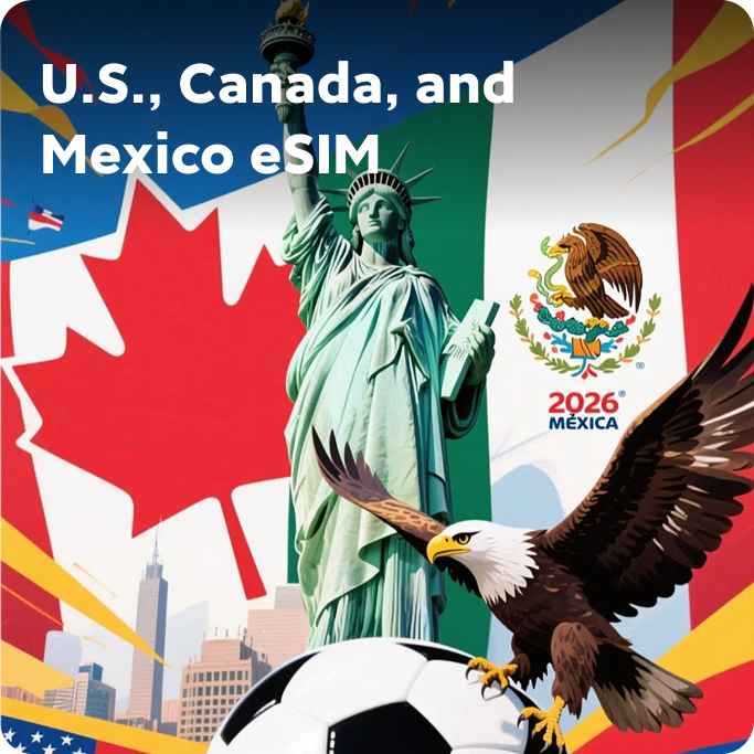 米国/カナダ/メキシコ 5G/4G 旅行用eSIM 観光客向け即時利用可能 | 日常利用 高速無制限データ