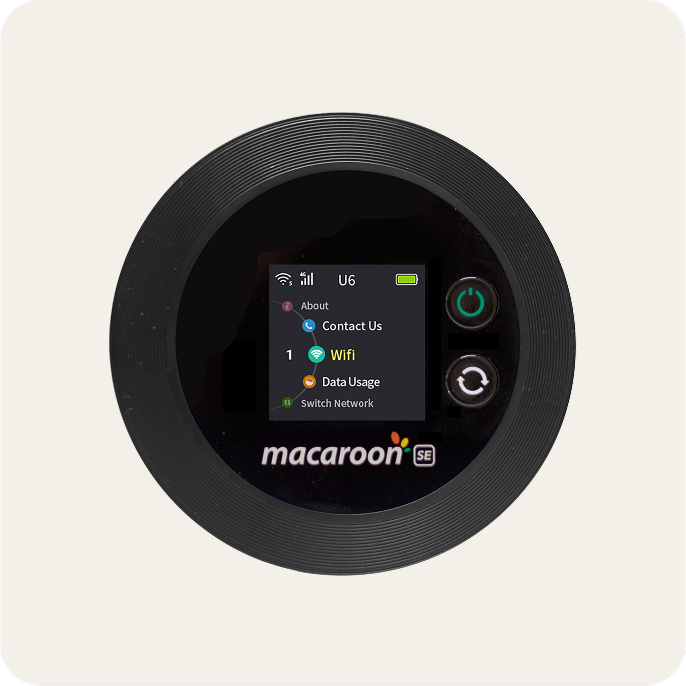 Macaroon SE Urocomm ポータブルWiFiデバイス – 日本専用クラウドWiFi