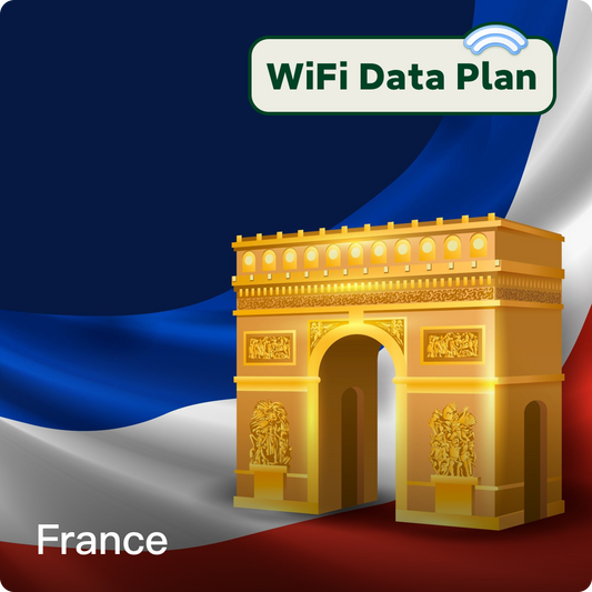 フランス向けWiFiデータプラン – 旅行用ポータブルWiFiデータ購入 1日～30日