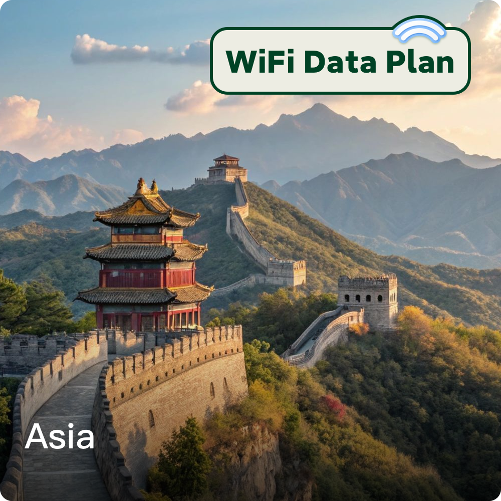 アジア30ヶ国以上対応WiFiデータプラン – 旅行用ポータブルWiFiデータ購入 7日間～30日間