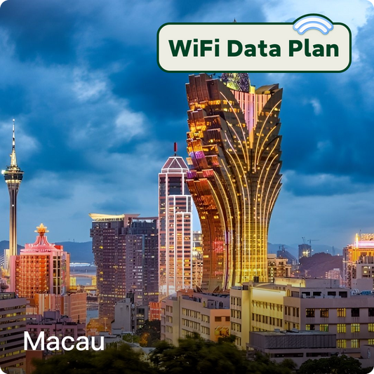 マカオ WiFiデータプラン（持ち運び用WiFi）－ オンライン購入＆チャージ 1日～90日